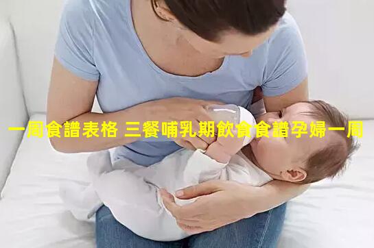 一周食譜表格 三餐哺乳期飲食食譜孕婦一周食譜安排表小月子飲食食譜大全